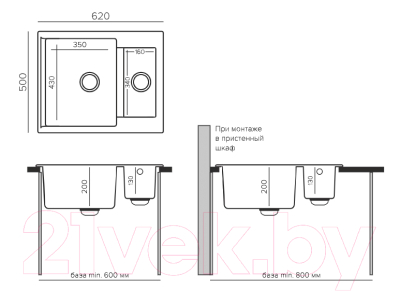 Мойка кухонная Polygran Brig-620