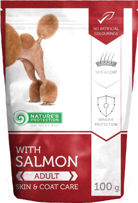 Влажный корм для собак Nature's Protection Skin & Coat Care Adult Salmon / KIK45282 - фото