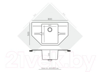 Мойка кухонная Polygran RIFF-800