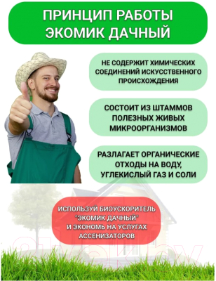 Чистящее средство для биотуалета Экомик Сухой