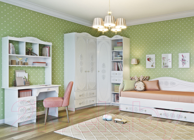 Письменный стол ДСВ МС Ki-Ki СТД 1070.1 (белый)