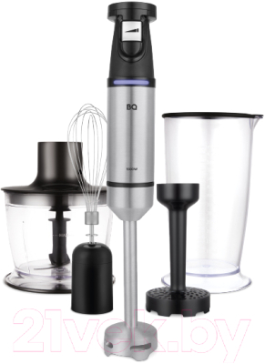 Блендер погружной BQ HB1230SS (черный/сталь) - фото