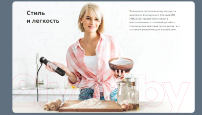 Блендер погружной BQ HB1230SS (черный/сталь)