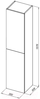 Шкаф-пенал для ванной Aquanet Алвита 35 / 277559
