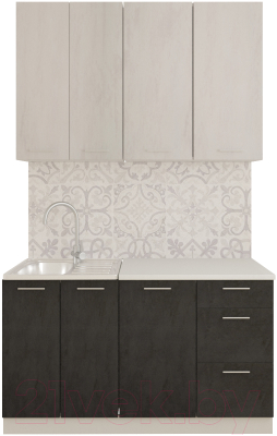 Готовая кухня Артём-Мебель Эльза СН-114 без стекла МДФ 1.4м - фото