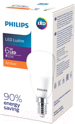 Лампа Philips LEDLustre 6-60W E14 827 P45NDFR RCA / 929002273937