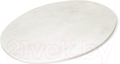 Обеденный стол Sheffilton SHT-TU14/120-80 МДФ овальный (белый муар/золото/бетон крем)