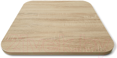 Обеденный стол Sheffilton SHT-TU14/60/60 ЛДСП (белый муар/золото/дуб сонома)