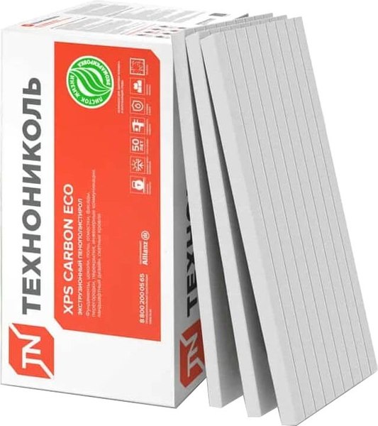 Экструдированный пенополистирол Технониколь XPS Carbon Eco TB FAS/2 S/2 1180x580x100-L - фото