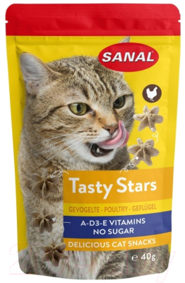 Лакомство для кошек Sanal Tasty Stars Poultry / 3882SC - фото