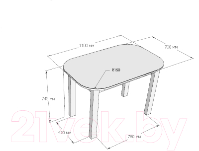 Обеденный стол Senira Р-02.06-02/01