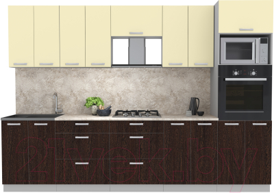 Готовая кухня Интерлиния Мила Лайт 3.0 ВТ - фото