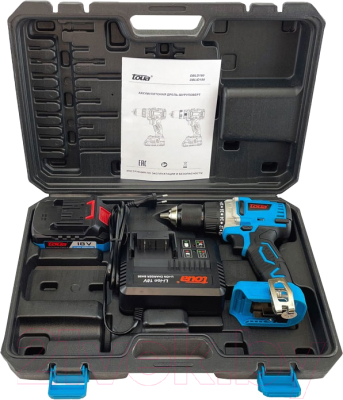 Аккумуляторная дрель-шуруповерт Toua DBLD180-1 (1АКБ+ЗУ)