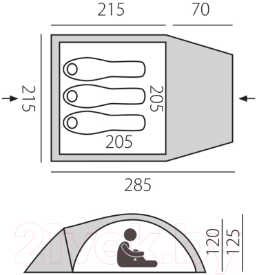 Палатка BTrace Glade 3 / T0517