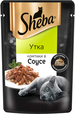 Влажный корм для кошек Sheba Ломтики в соусе. Утка - фото