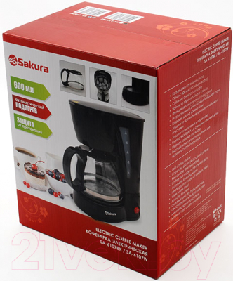 Капельная кофеварка Sakura SA-6107BK