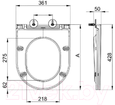 Сиденье для унитаза WeltWasser 5019 MT-BL