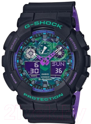 Часы наручные мужские Casio GA-100BL-1A - фото