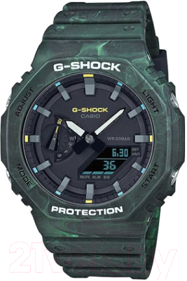 Часы наручные мужские Casio GA-2100FR-3A - фото