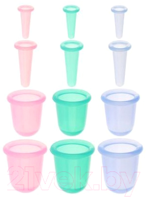 Набор банок для массажа Польза Вакуумные