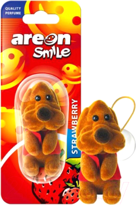 Ароматизатор автомобильный Areon Smile Blister Toy Strawberry / ASB04 - фото