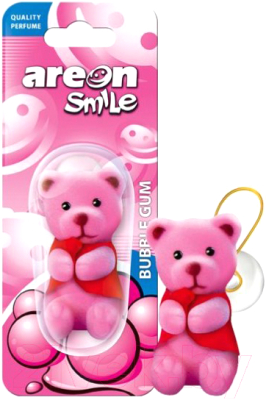 Ароматизатор автомобильный Areon Smile Blister Toy Bubble Gum / ASB06 - фото