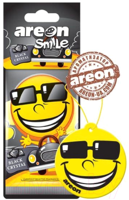Ароматизатор автомобильный Areon Smile Dry Black Crystal / ASD19