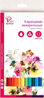 Набор акварельных карандашей АртФормат AF03-041-12 - фото