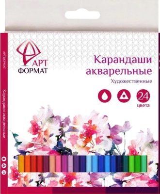 Набор акварельных карандашей АртФормат AF03-041-24 - фото