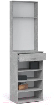 Секция в прихожую Империал Виола (белый/ателье светлый, с зеркалом)