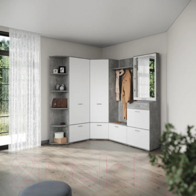 Угловое окончание для шкафа Империал Виола угловой (белый/ателье светлый)