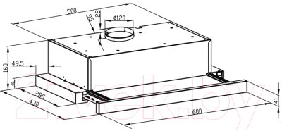 Вытяжка телескопическая Lex Hubble G 2M 60 / CHAT000057