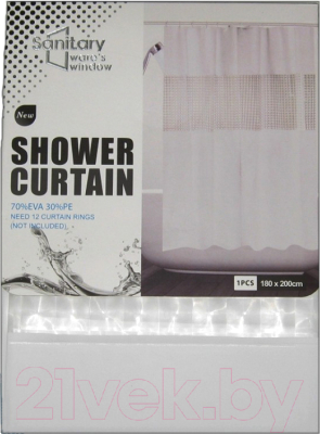 Шторка-занавеска для ванны DomiNado 180x200 / VN-W - фото