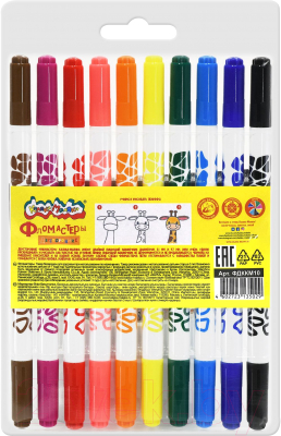 Фломастеры Каляка-Маляка ФДККМ10