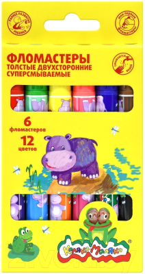 Фломастеры Каляка-Маляка ФТДКМ12 - фото