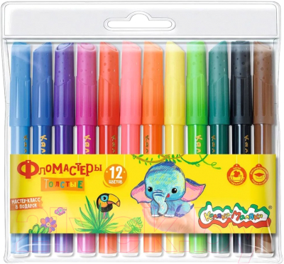 Фломастеры Каляка-Маляка ФТКМ12 - фото