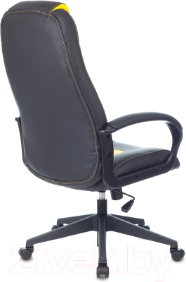 Кресло геймерское Бюрократ Zombie Viking-8 (экокожа черный/желтый)