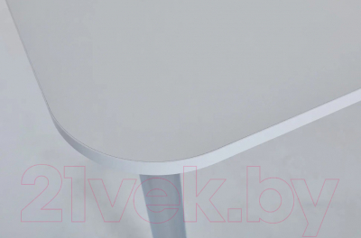 Обеденный стол Senira Р-001 (белый матовый/хром)