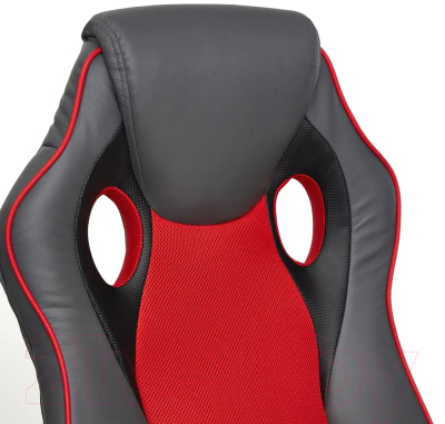 Кресло геймерское Tetchair Racer Gt кожзам/ткань (металлик/красный)