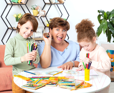 Набор цветных карандашей Мульти-пульти Енот в Индии / CP_10746