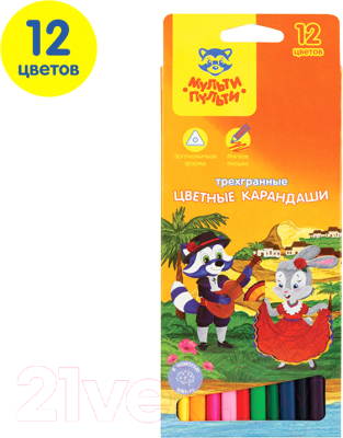 Набор цветных карандашей Мульти-пульти Енот в Испании / CP_10754