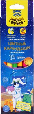 Набор цветных карандашей Мульти-пульти Енот в космосе / CP_33721 - фото