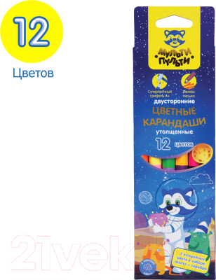 Набор цветных карандашей Мульти-пульти Енот в космосе / CP_33721