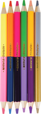 Набор цветных карандашей Мульти-пульти Енот в космосе / CP_33721