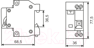 Дифференциальный автомат КС 2Р 16/30 ДА-8