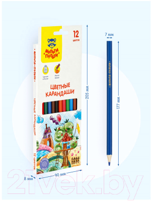 Набор цветных карандашей Мульти-пульти Невероятные приключения / CP_41048