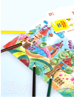 Набор цветных карандашей Мульти-пульти Невероятные приключения / CP_41048