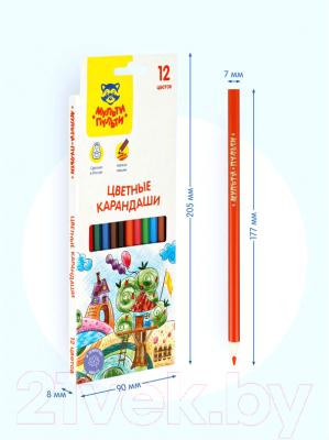 Набор цветных карандашей Мульти-пульти Невероятные приключения / CP_41053