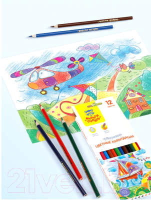 Набор цветных карандашей Мульти-пульти Невероятные приключения / CP_41053