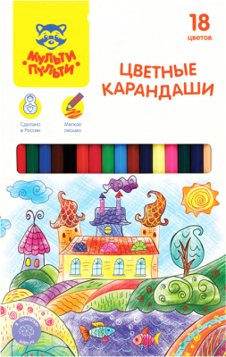 Набор цветных карандашей Мульти-пульти Невероятные приключения / CP_41049 - фото